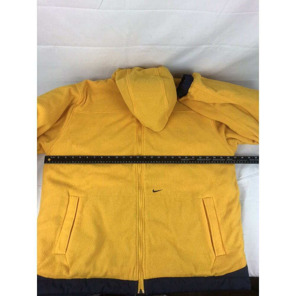 Vintage Reversible Nike Spellout Hooded Full Zip Jacket Size XL Blue & Gold - Picture 2 of 12